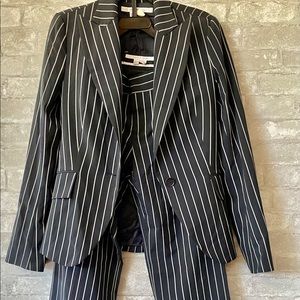 FINAL SALE Zara Suit Beautiful  blue, boot cut, jacket and pants fit amazing